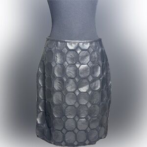 Cartise Elegant Black Faux Leather Skirt size 6